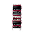Niche Fair Island knitted scarf women's winter retro contrasting color Christmas matching bai with thickened scarf