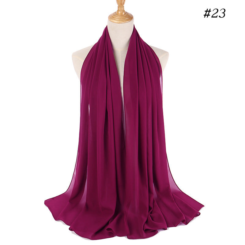 86 color pearl chiffon bubble headscarf, women's hijab scarf