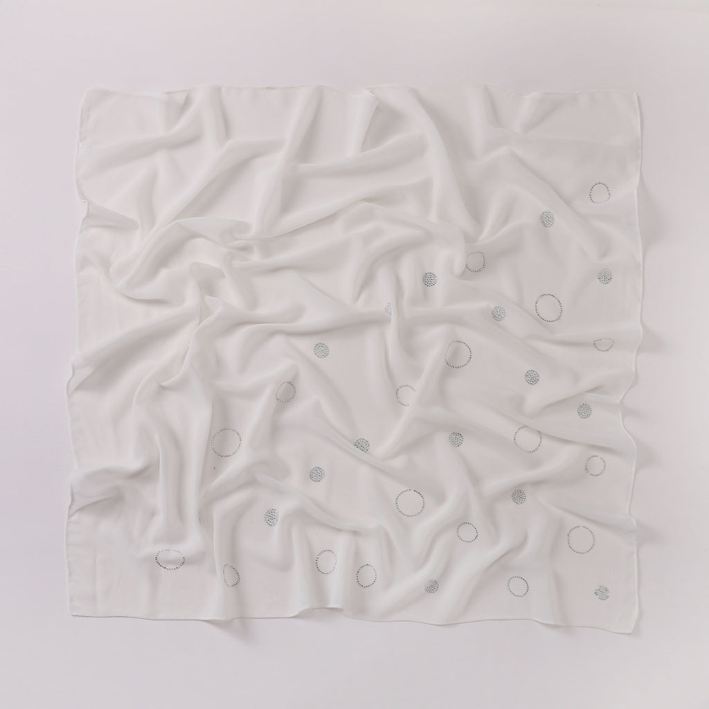 New Pearl Chiffon Circle Hot Diamond 90cm Square Scarf Malaysia Indonesia