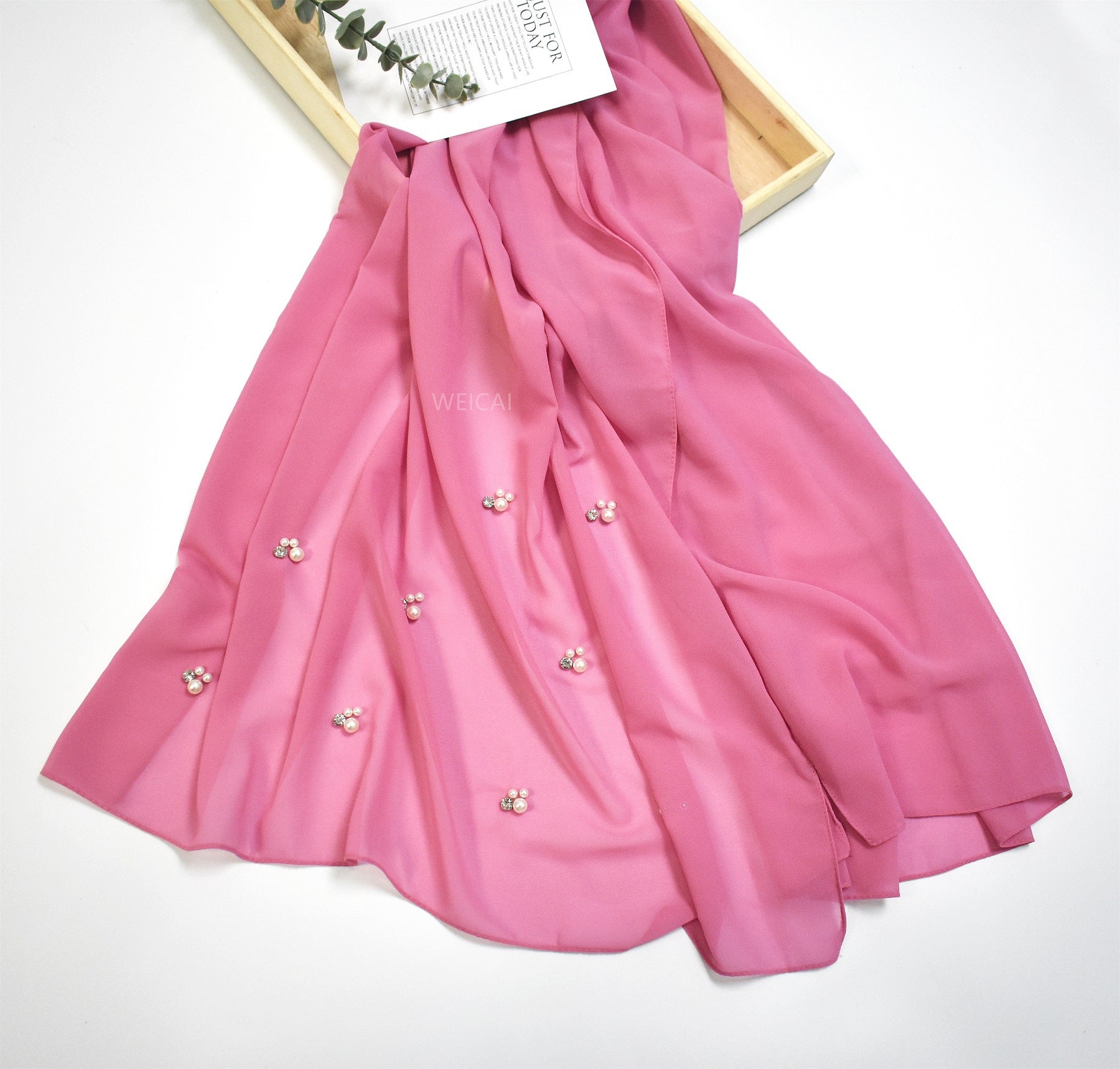 New Malaysian hijab nail pearl rhinestone chiffon scarf  scarf Middle East headscarf