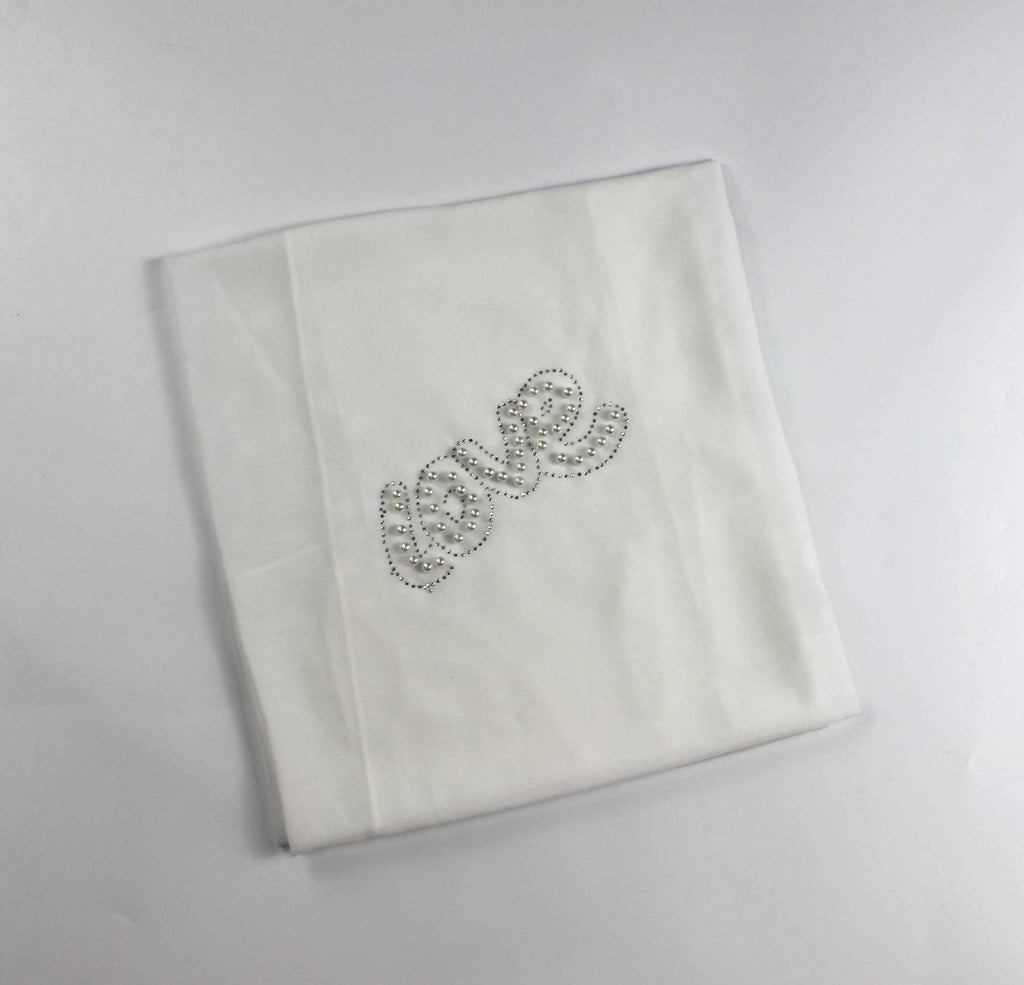 Monochrome pearl chiffon hot diamond square scarf hijab