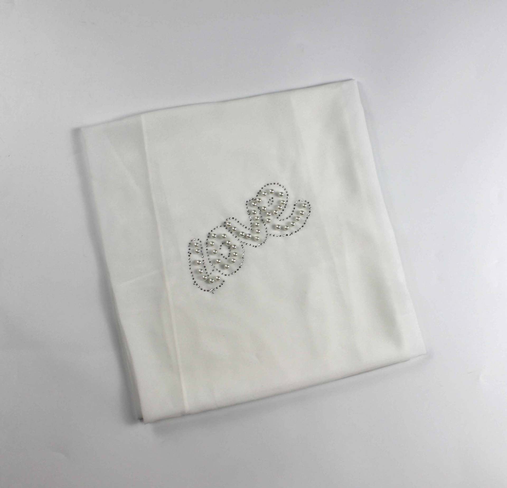 Monochrome pearl chiffon hot diamond square scarf hijab