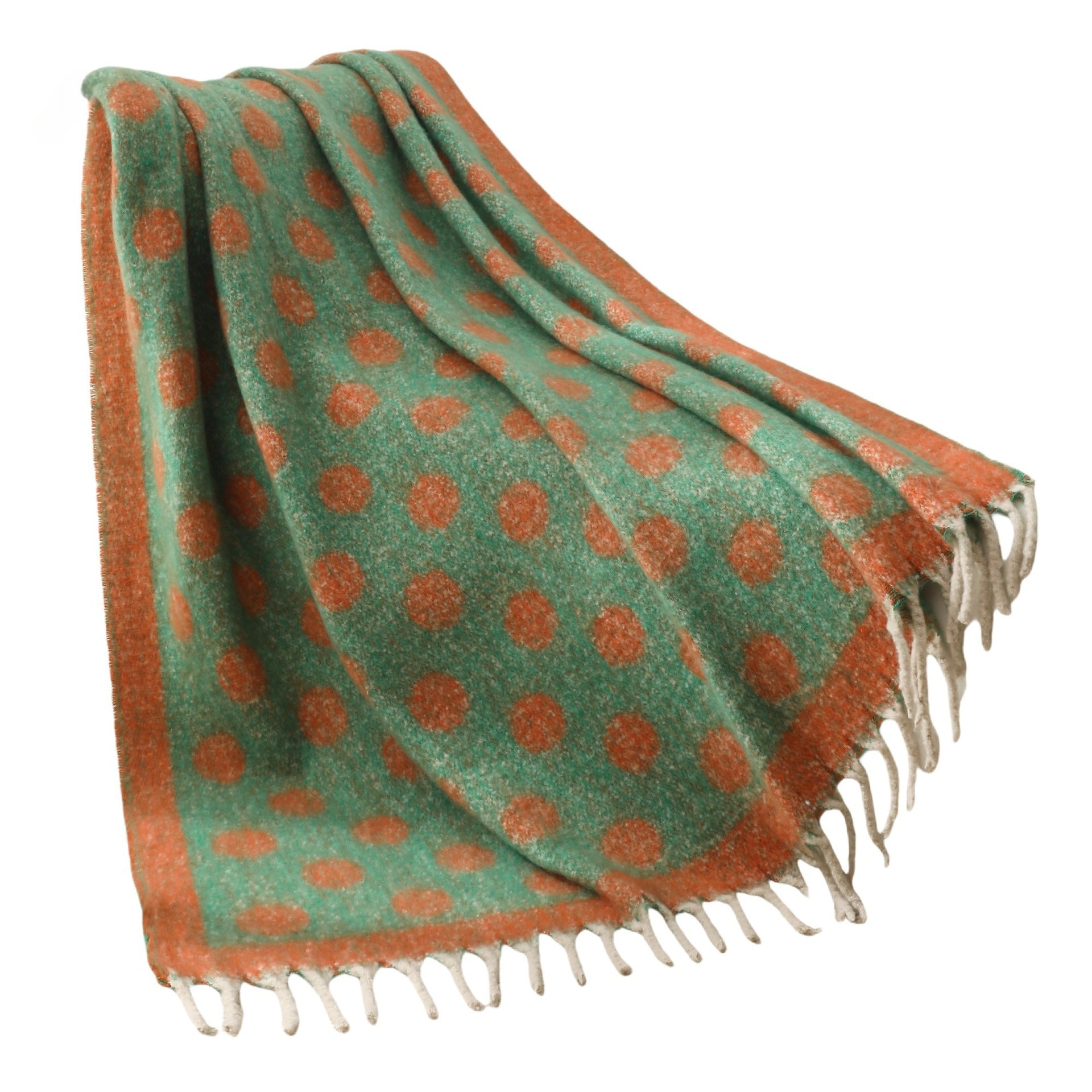 Blanket new European and American autumn and winter imitation mohair thickened circle large shawl jacquard blanket