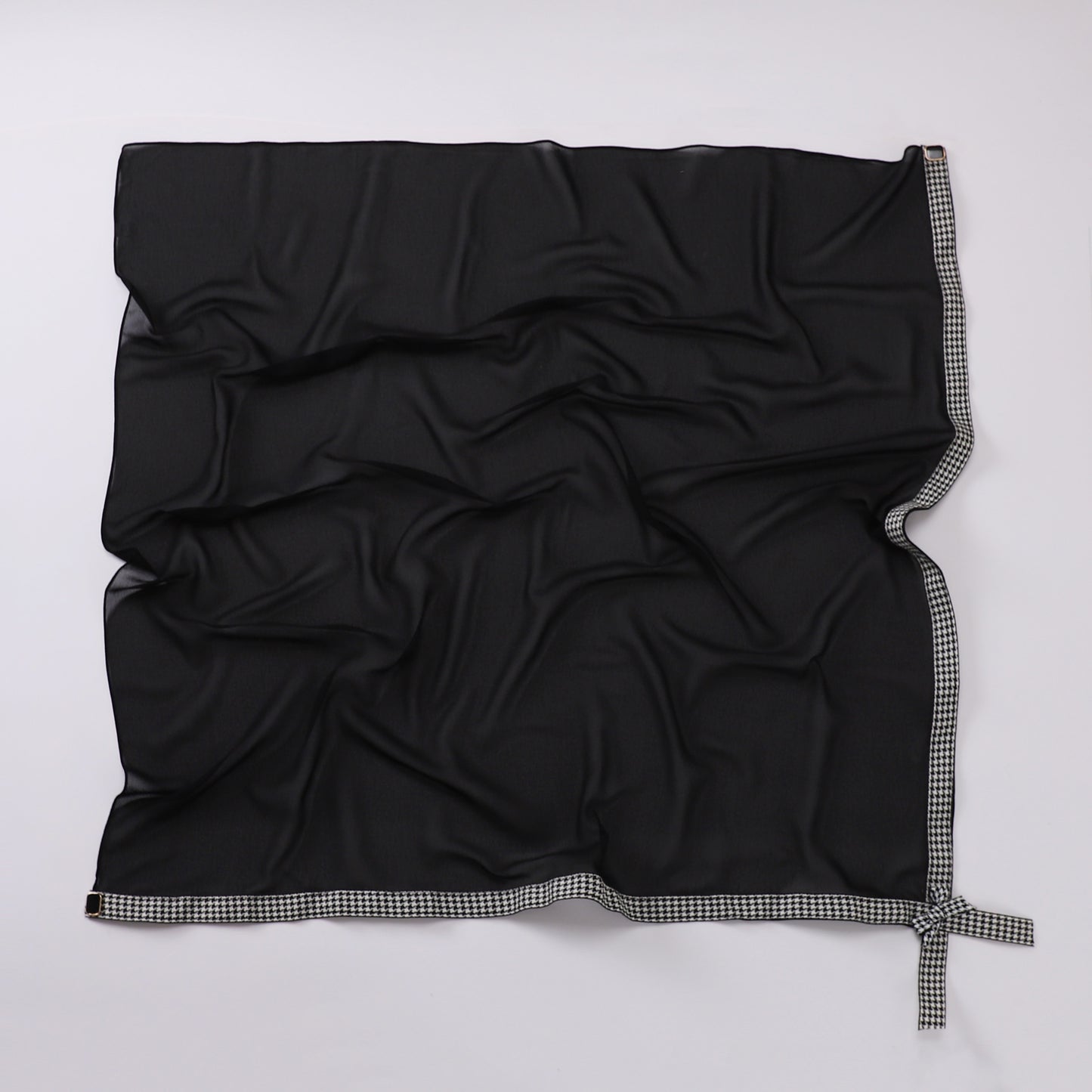 Ribbon bow pearl chiffon square scarf 90 * 90cm yarn sweet headscarf