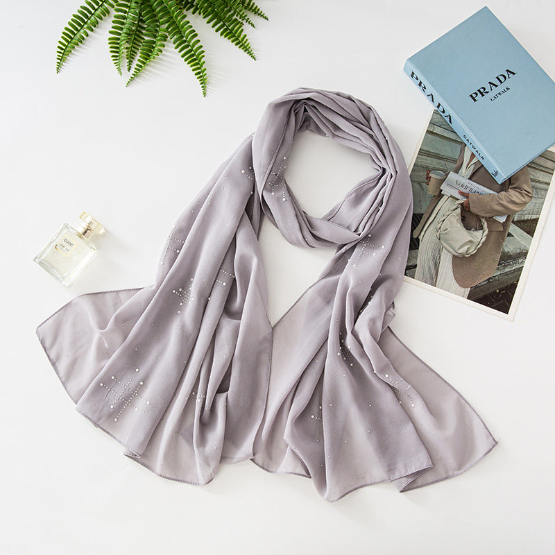 Chiffon ceramic hot diamond scarf  scarf Middle East Africa headscarf Malay headscarf