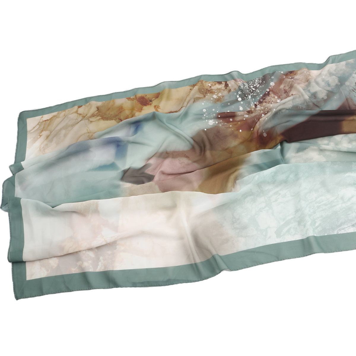 Malaysian Printed Chiffon Scarf Bohemian Fashion Simple Spring and Summer Sunscreen Scarf Shawl