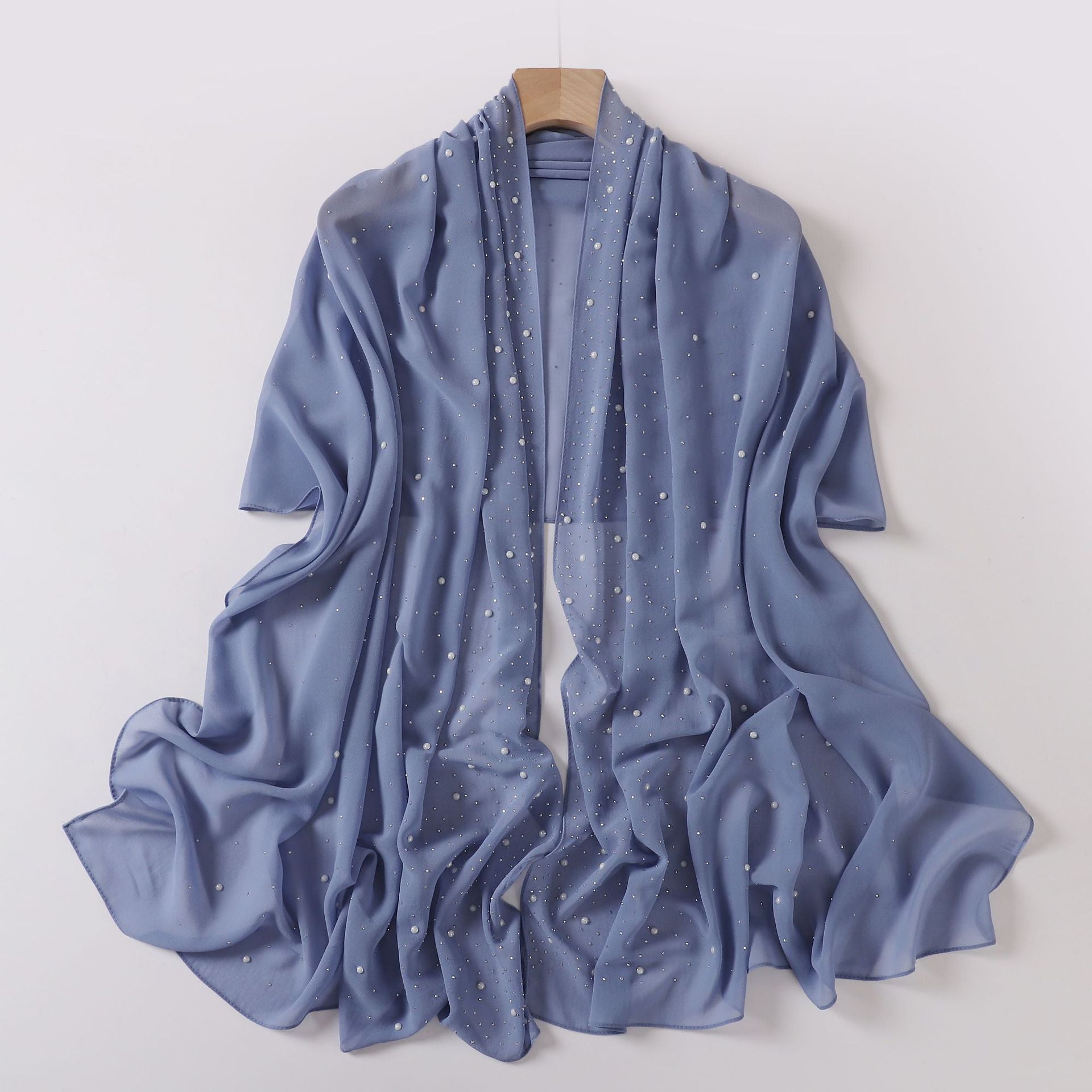 New Pearl Chiffon Ceramic Gypsy Star Diamond Long Towel Yarn Middle East Malay Head Towel hijab