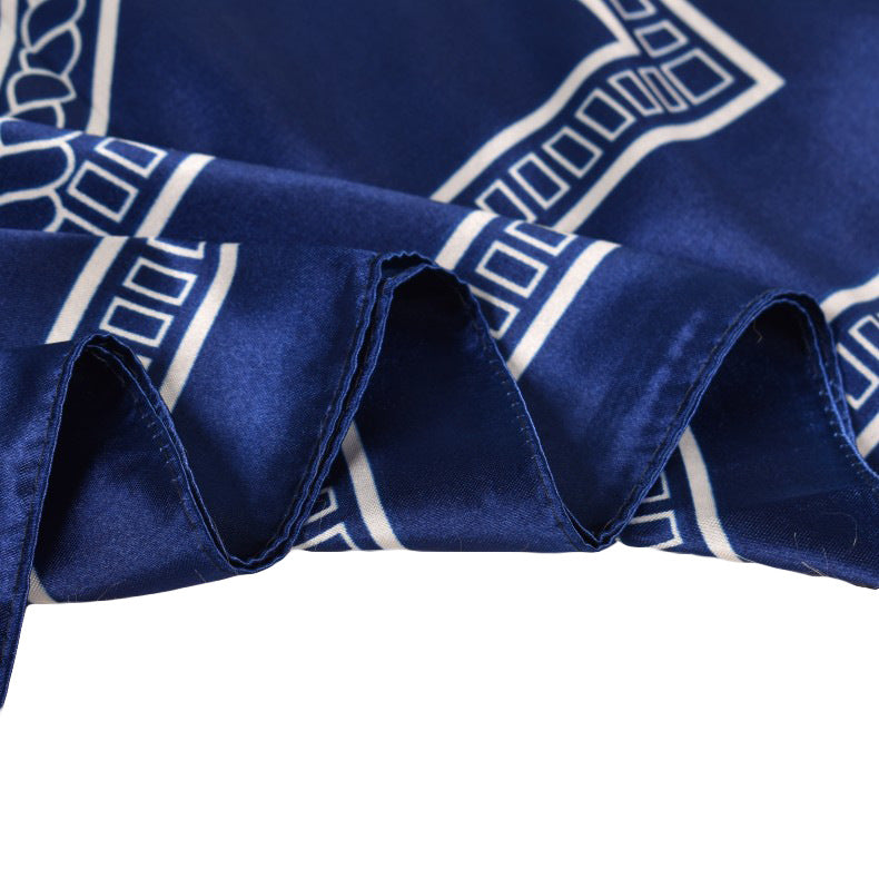 Spring New Fashion Stripe 90cm Generous Silk Scarf Women's Year