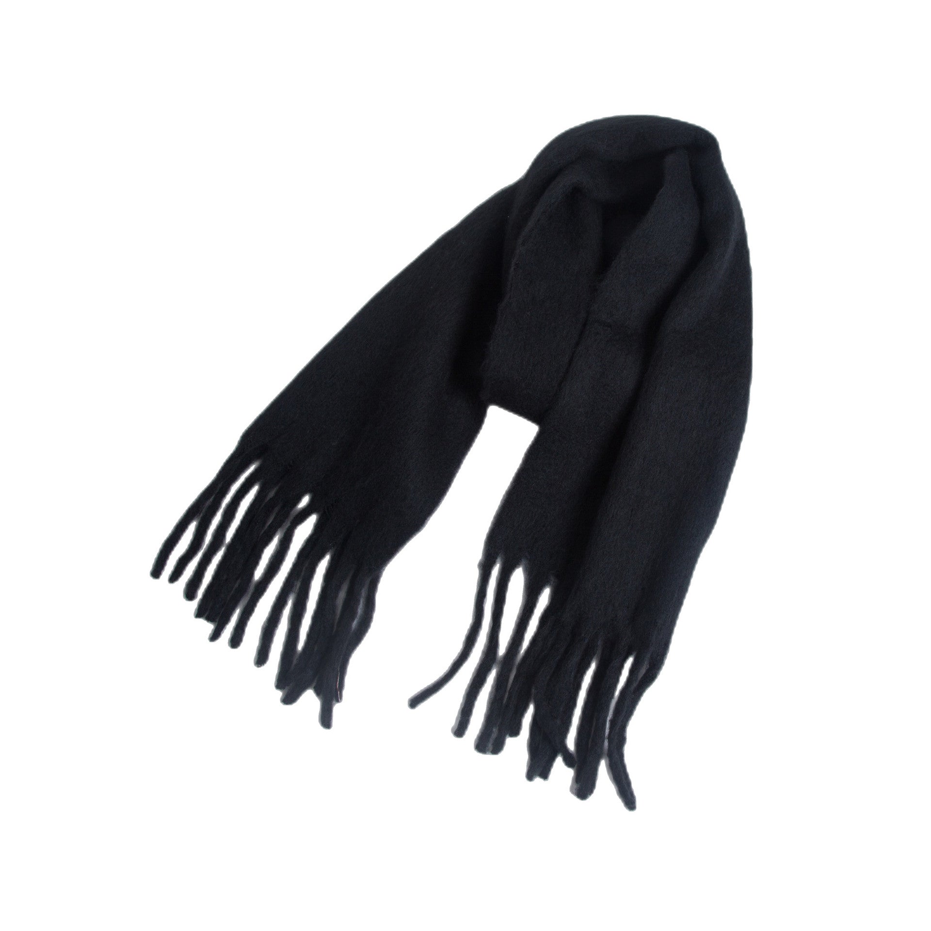 Europe, America, autumn and winter circle yarn, beard, braid, fringed white scarf, shawl in stock.