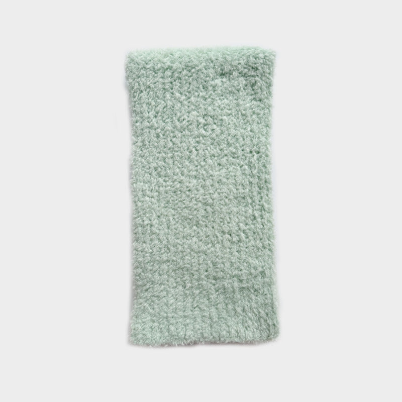 25% wool blended Korean curly hair knitted scarf women's autumn and winter soft atmosphere wool scarf ins