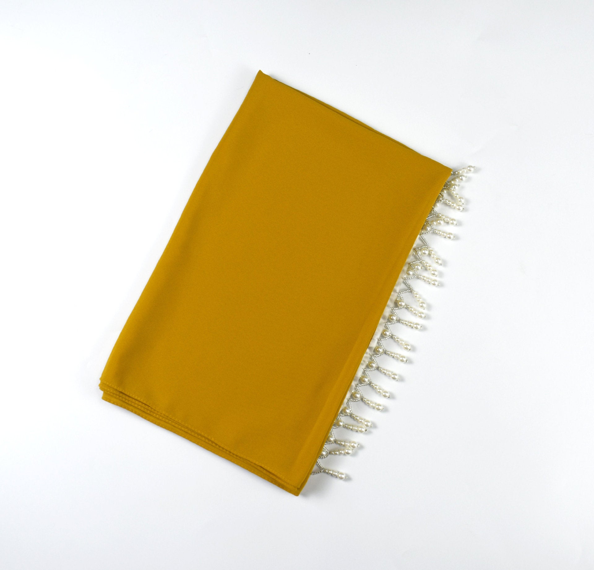 New high quality pearls, chiffon scarf Middle Eastern headscarf Muslim hijab