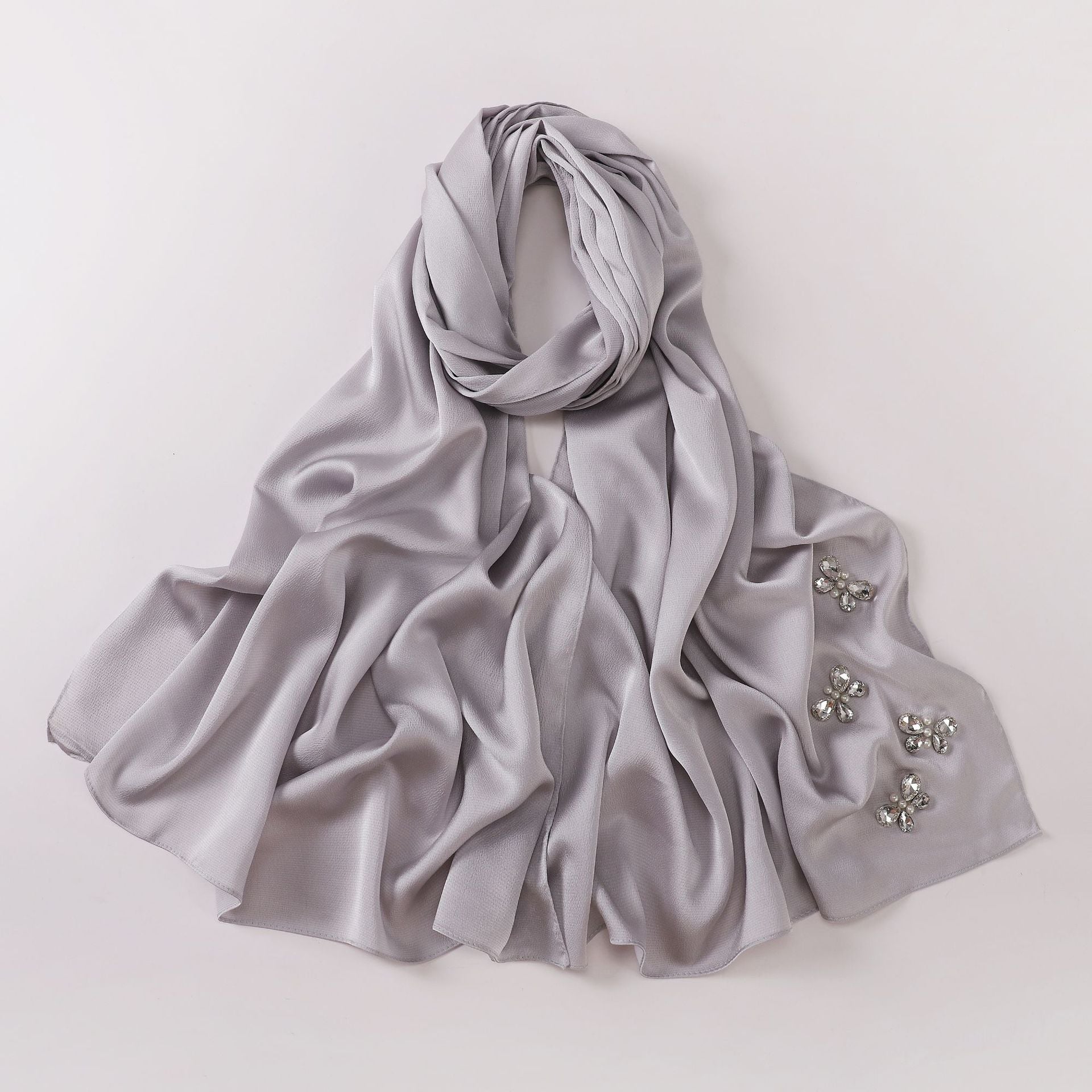 New bubble chiffon butterfly rhinestone scarf yarn South East Asia Malay headscarf hijab