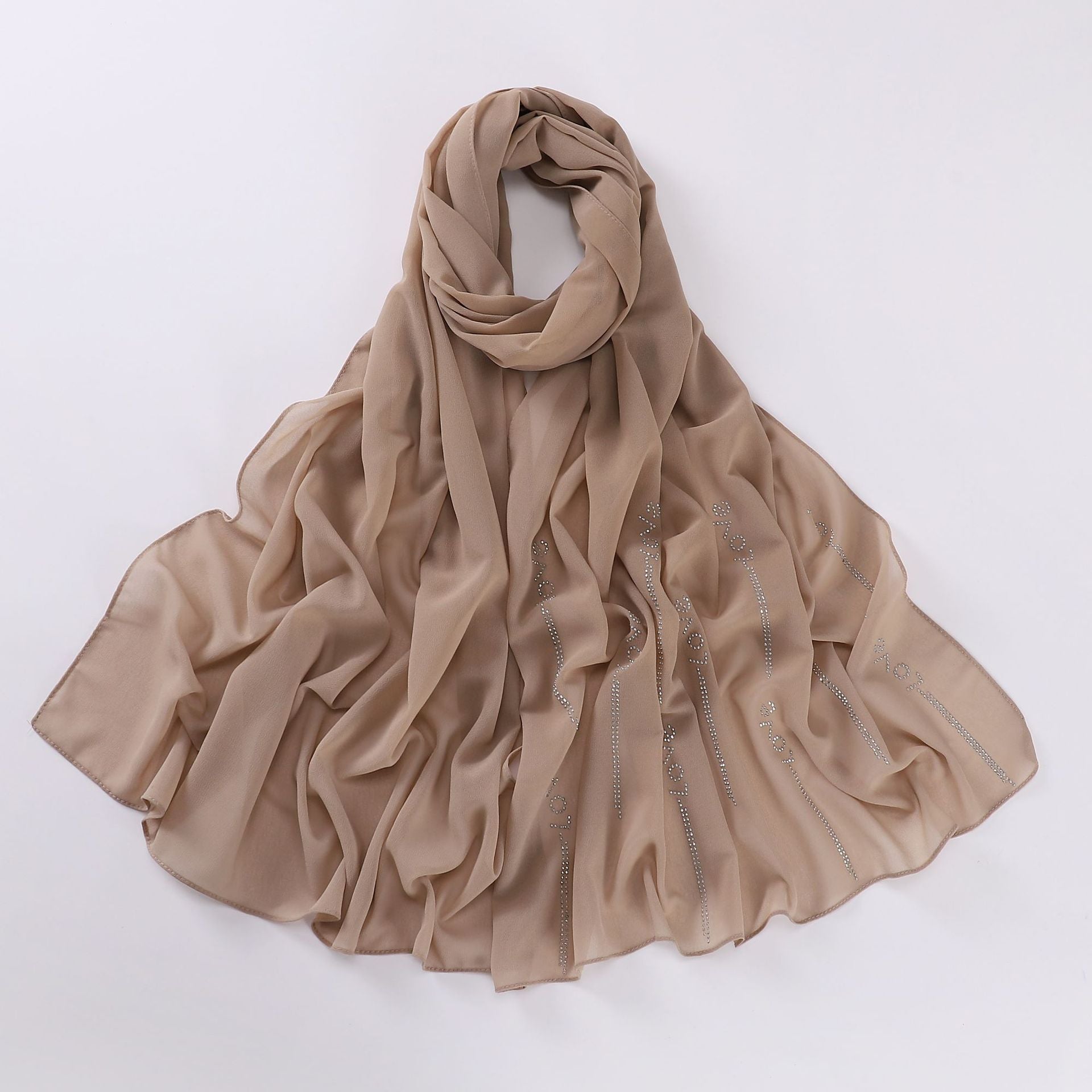New pearl chiffon scarf hot diamond scarf Middle East Africa headscarf hijab