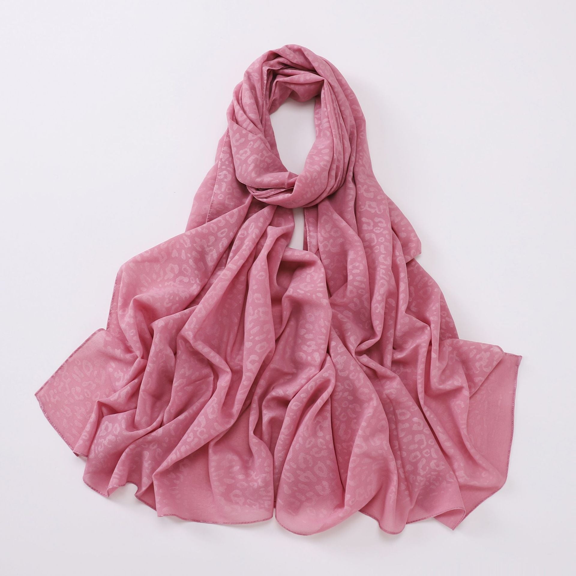 New pearl chiffon, leopard print embossed scarf, gauze Middle East North Africa Malay headscarf hijab