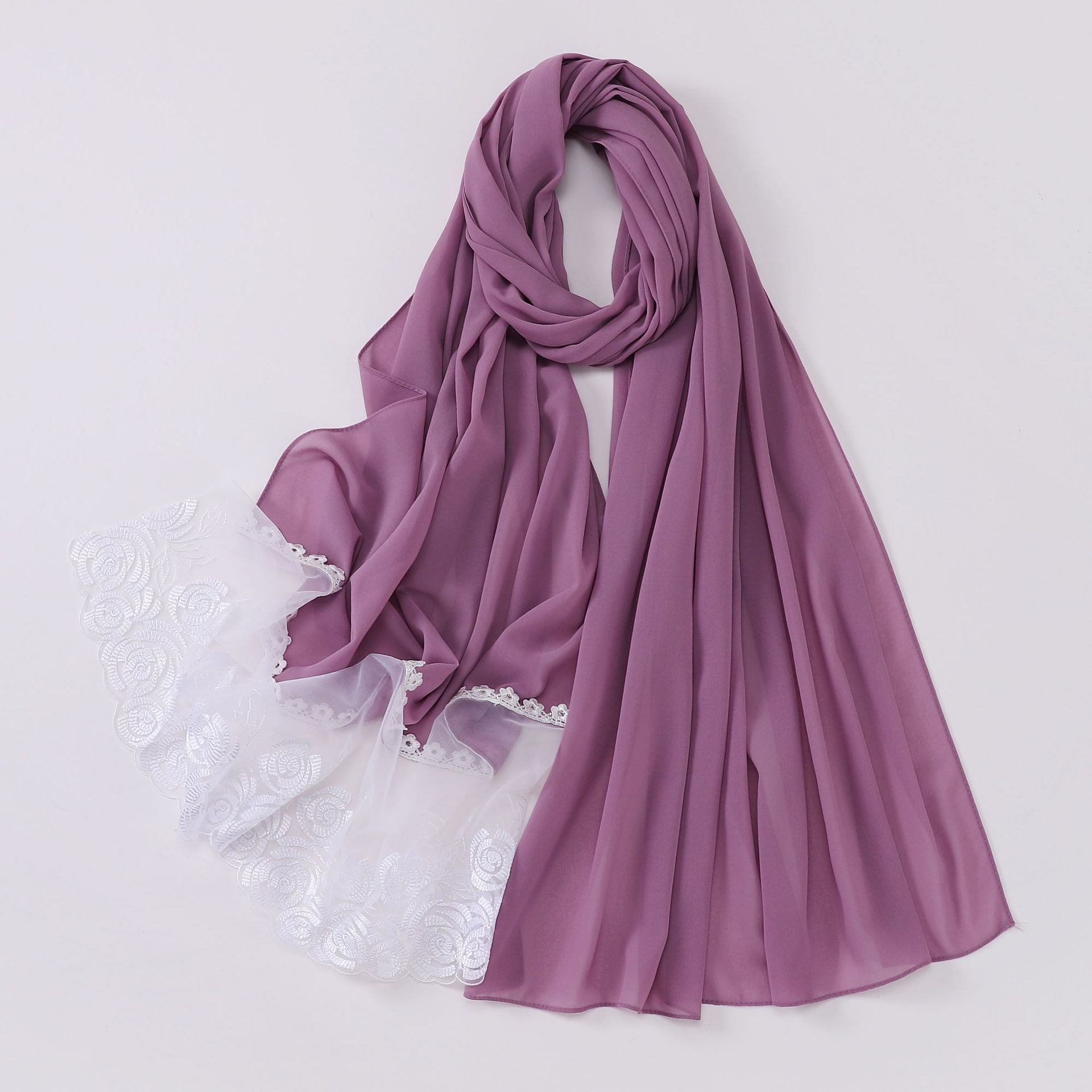 New chiffon rose lace long scarf  scarf Middle East African headscarf hijab