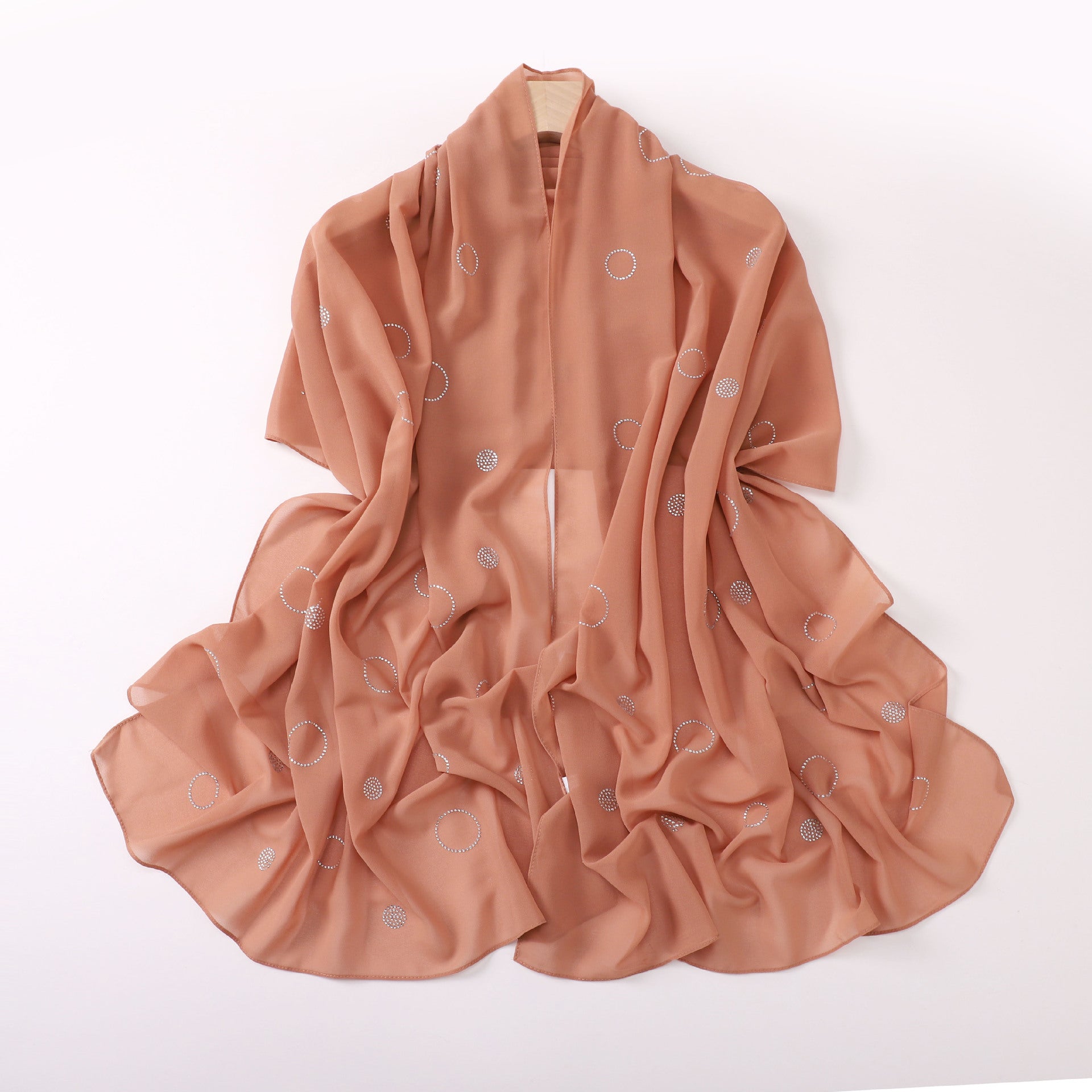 Pearl chiffon hot diamond long scarf, Indonesian headscarf, Middle East and Africa headscarf