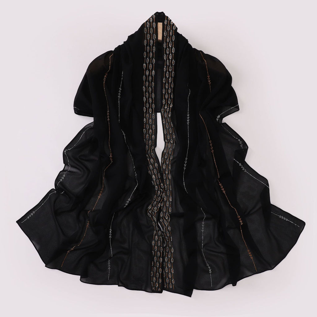 New Pearl Chiffon Boutique Hot Diamond Long Towel Middle East Africa Head Towel South East Asia Head Towel