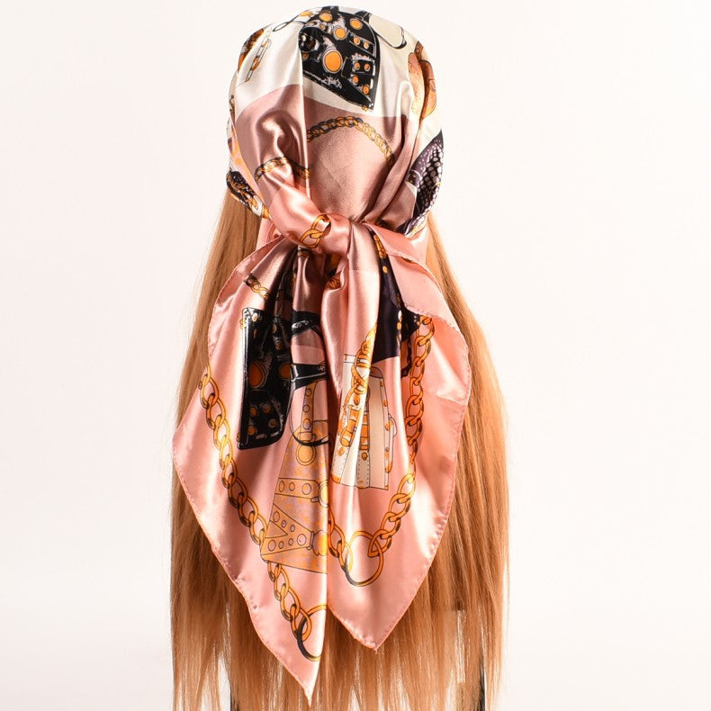Fashion new professional square scarf women's casual bag pattern, scarf silk scarf, one piece is sent on behalf of others.