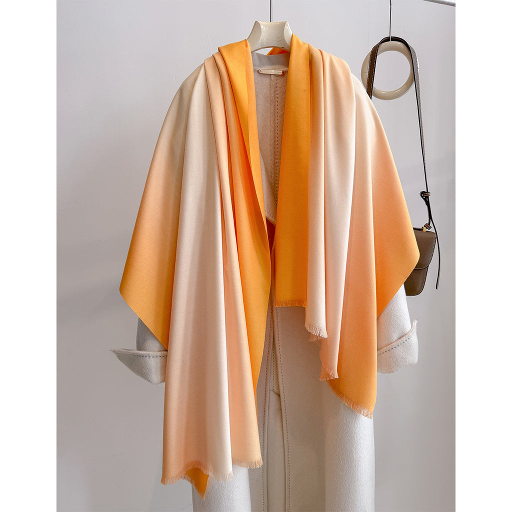 2025 Autumn New Imitation Cashmere Gradient Color Women's Scarf Fashion Scarf Shawl