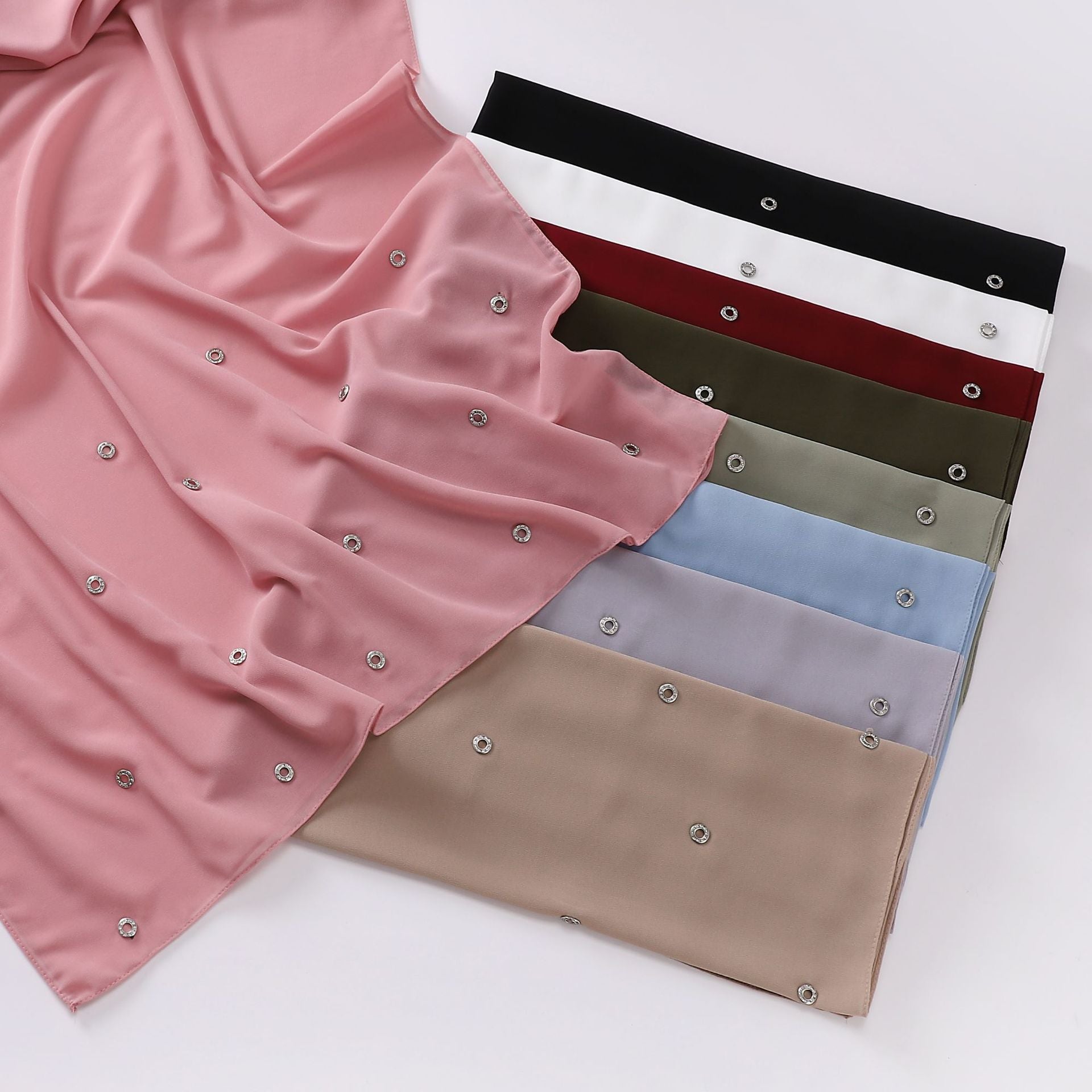 New pearl chiffon single head diamond scarf Middle East and Africa headscarf hijab