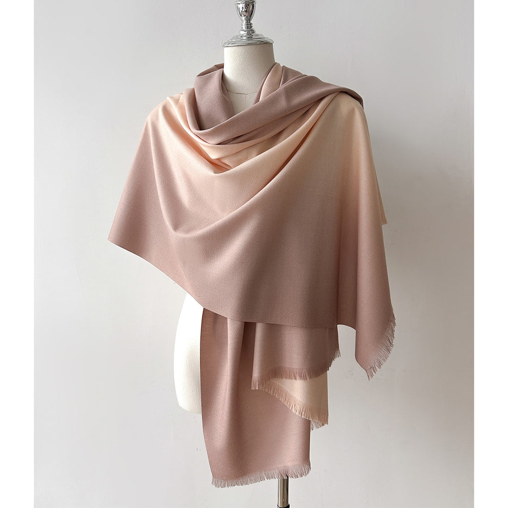 2025 Autumn New Imitation Cashmere Gradient Color Women's Scarf Fashion Scarf Shawl