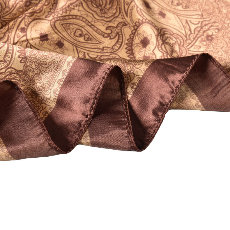 Spring new 90cm-satin small cashew square silk scarf, European and American fashion paisley scarft retro