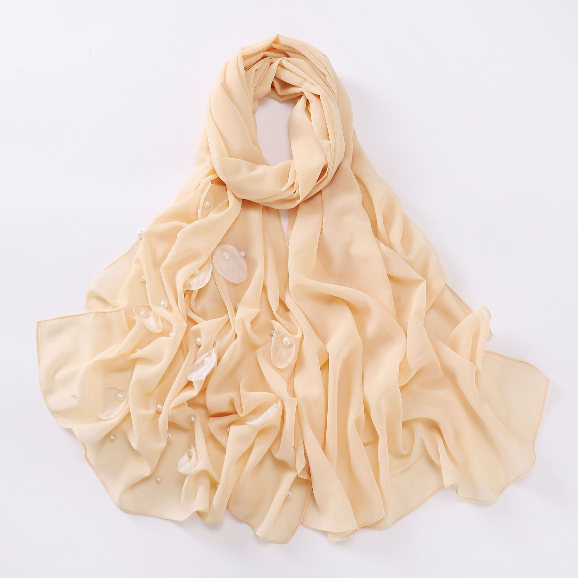 Spring and summer new chiffon scarf women's hijab flower Middle East Malaysia headscarf