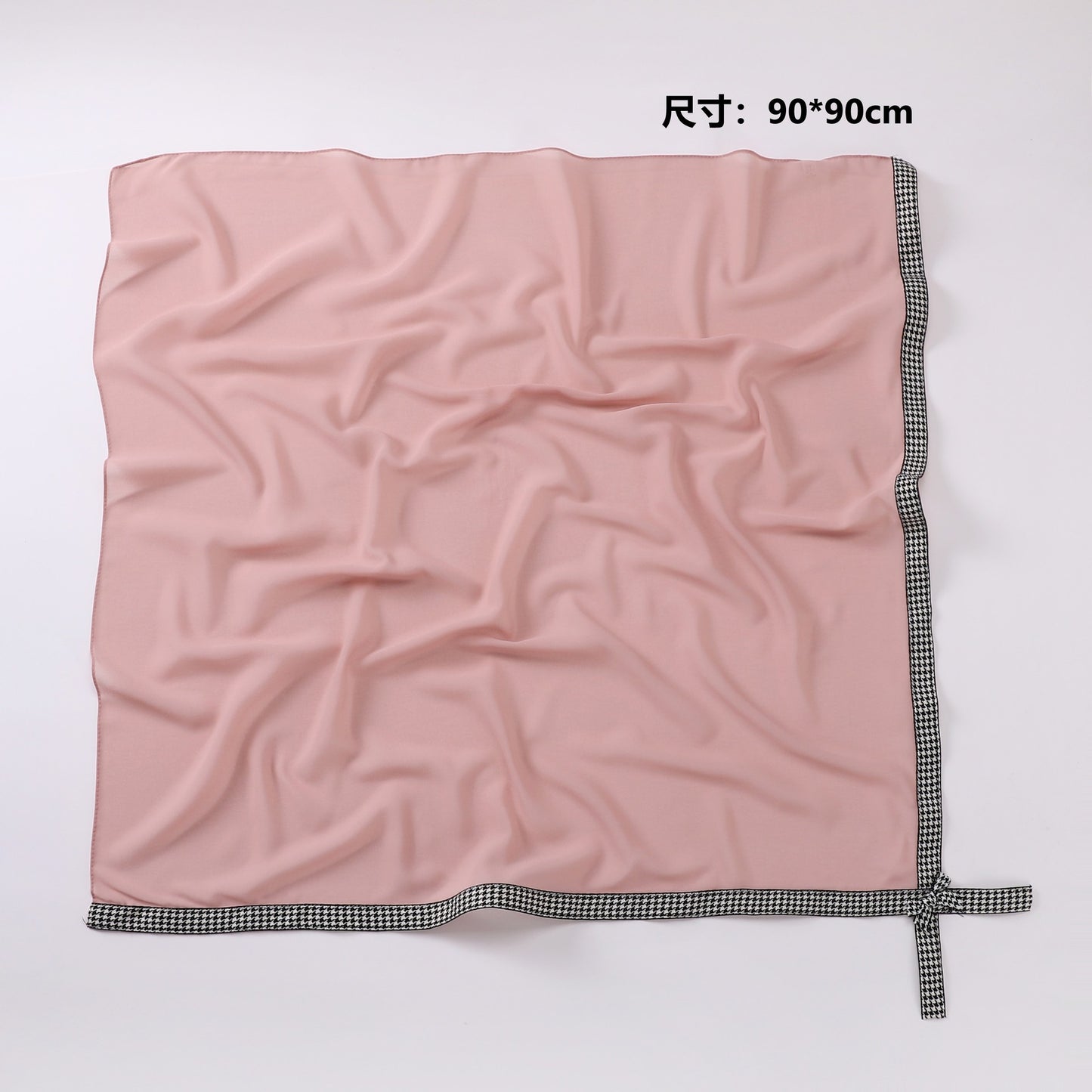 Ribbon bow pearl chiffon square scarf 90 * 90cm yarn sweet headscarf