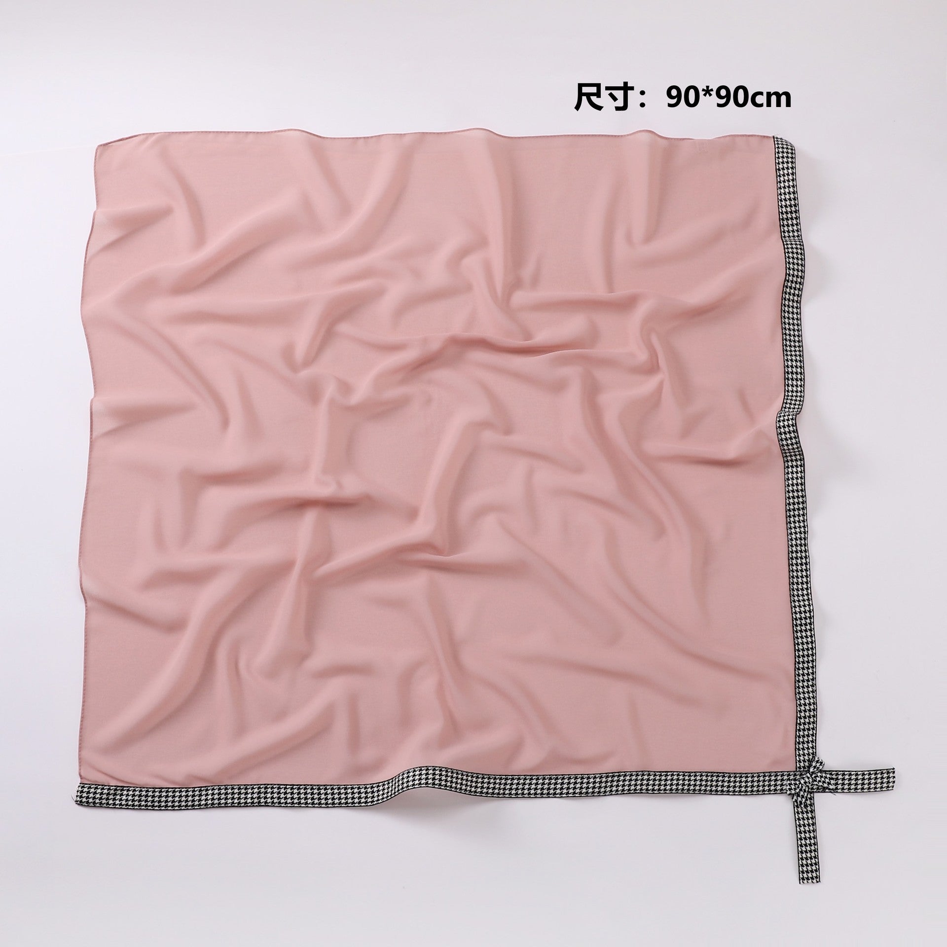 Ribbon bow pearl chiffon square scarf 90 * 90cm yarn sweet headscarf