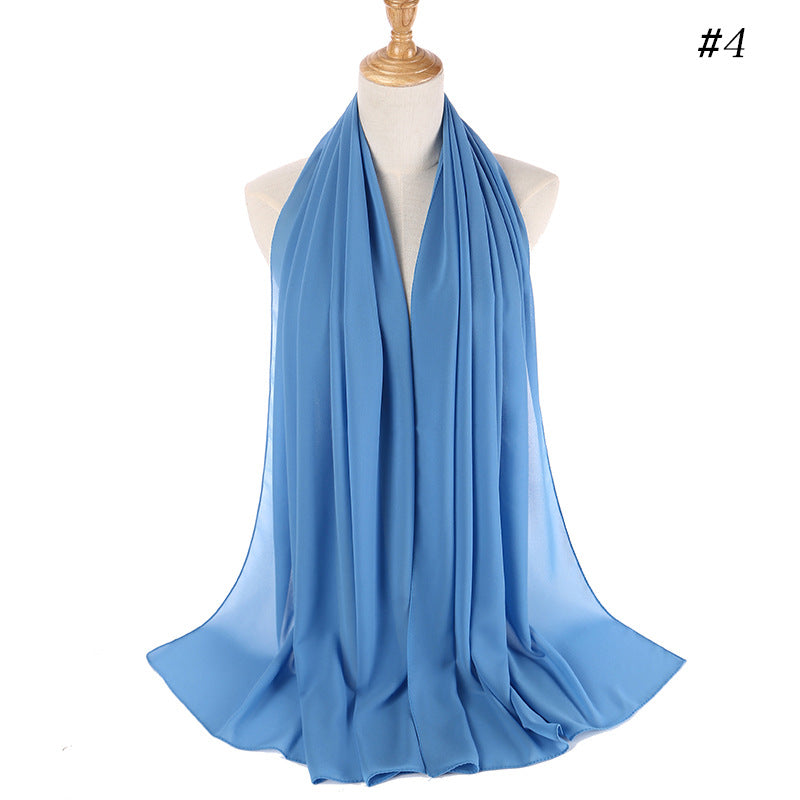 86 color pearl chiffon bubble headscarf, women's hijab scarf