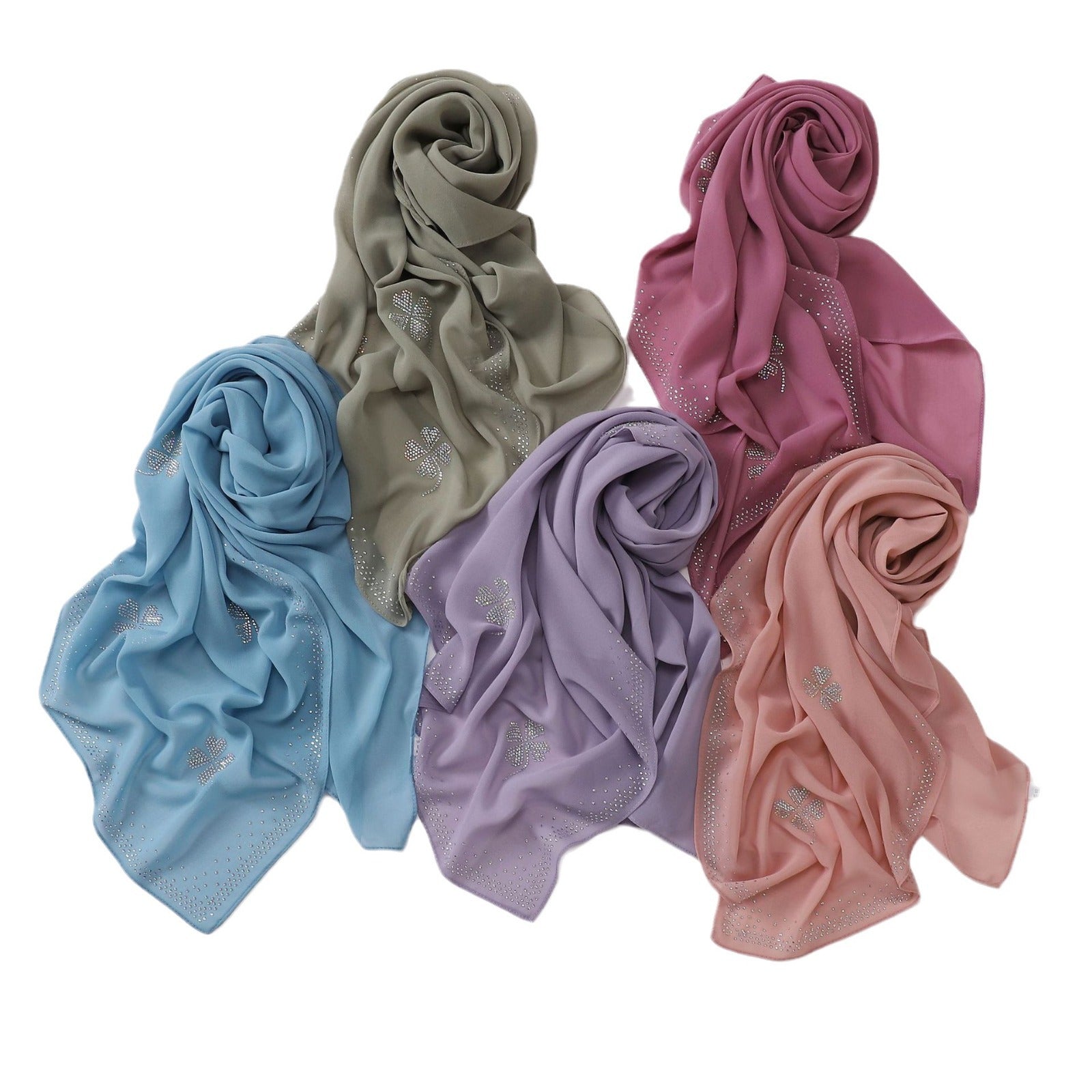 New hot diamond pearl chiffon square scarf  scarf 90 * 90 cm scarf hijab