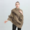 Hot European and Korean autumn and winter new loose jacquard top pullover knitted sweater cape shawl 0938 #