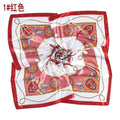 New fashionable and elegant roulette pattern printing 90-color square scarf, headscarf, scarf, silk scarf.