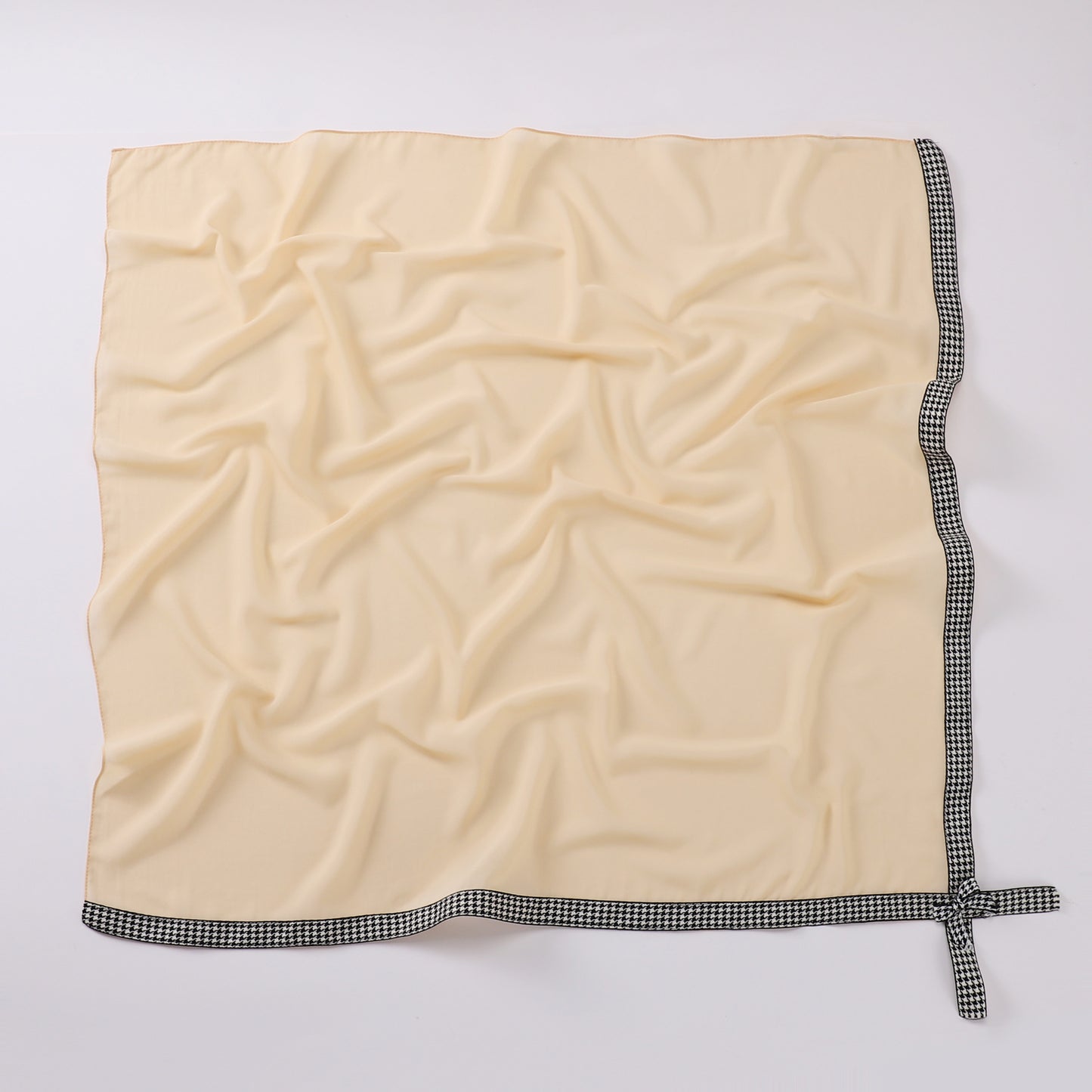 Ribbon bow pearl chiffon square scarf 90 * 90cm yarn sweet headscarf