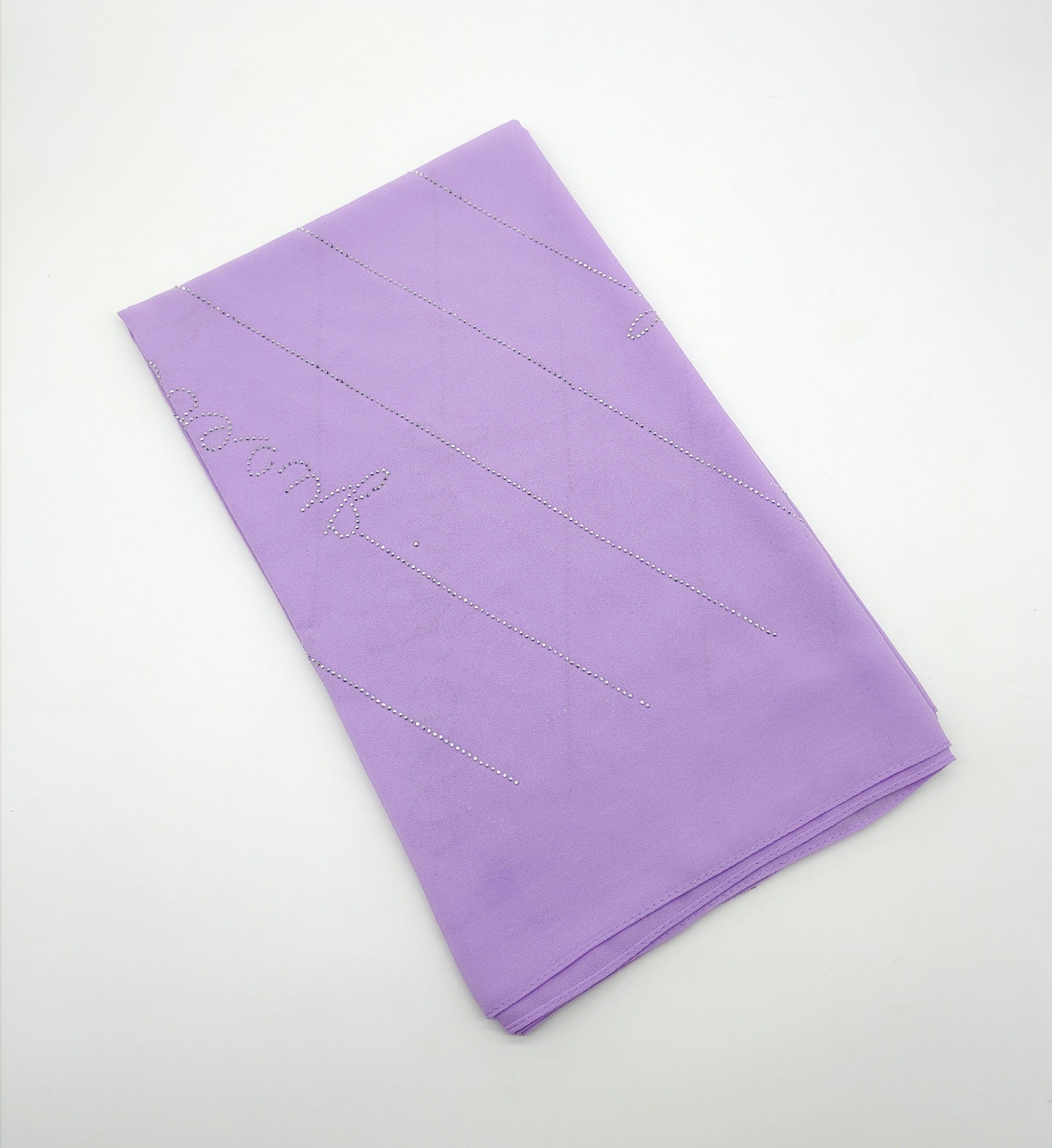 New Solid Color Pearl Chiffon Long Hot Diamond Alphabet Ethnic Scarf Women Shawl