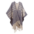 Shawl 2025 new European and American autumn and winter circle yarn imitation mohair thickened jacquard flower cape