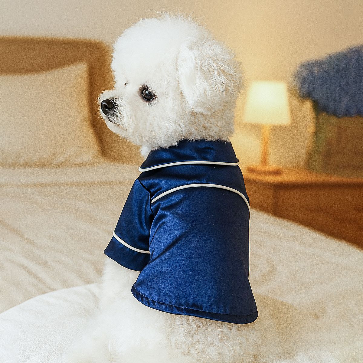 Pet pajamas clothes Teddy Bichon Pomeranian Bulldog clothing, puppy dog cat local comfortable silk clothes