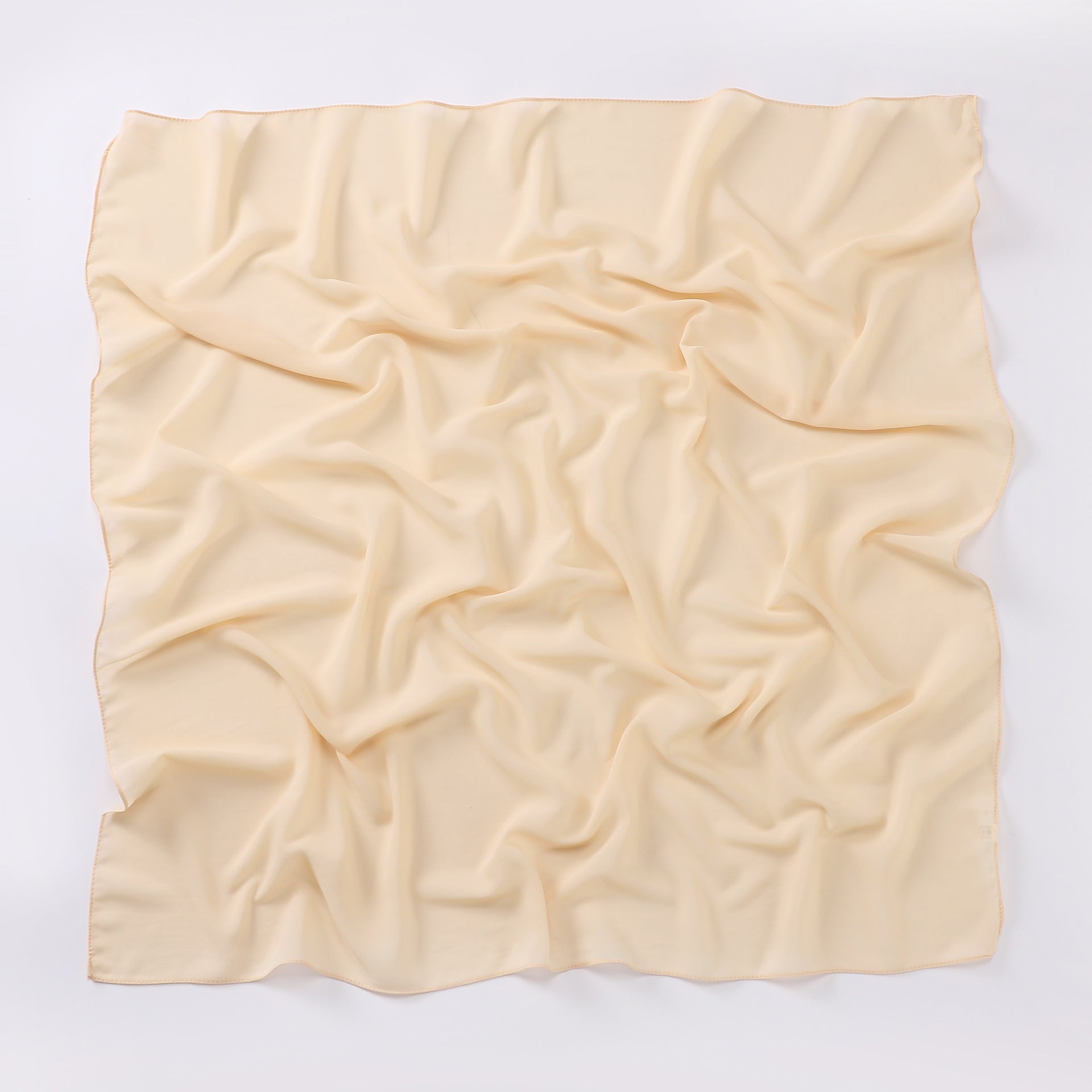 Monochrome pearl chiffon square scarf middle east headscarf gauze malay headscarf hijab