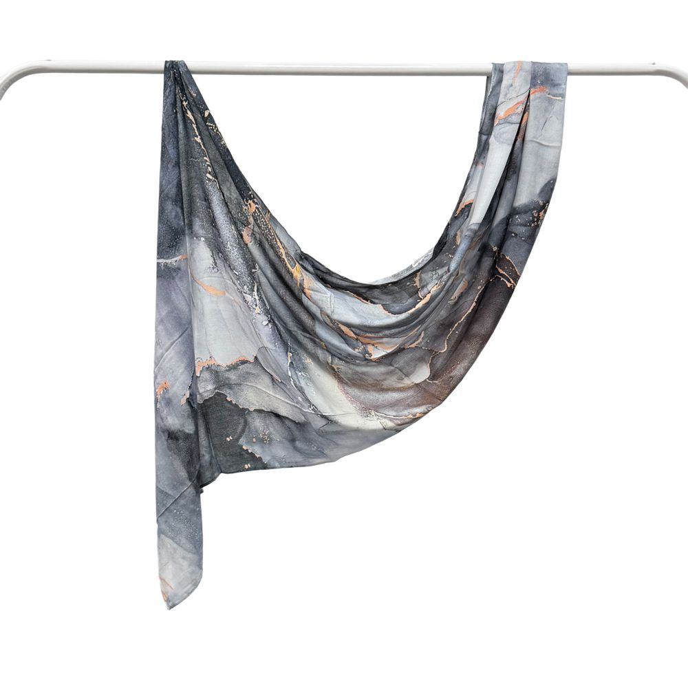 Modal cotton Jersey headscarf marble pattern digital print scarf ethnic Muslim shawl headscarf