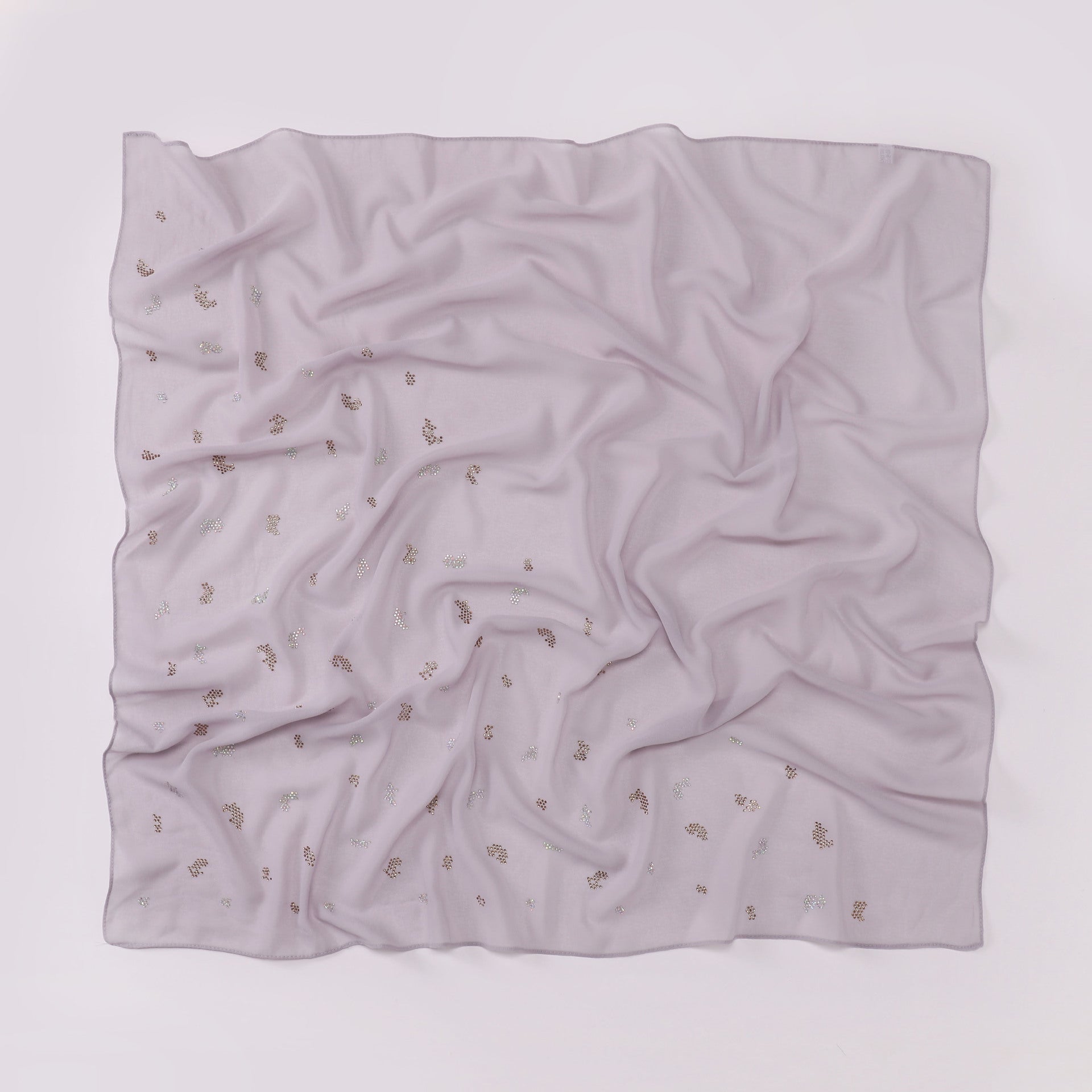 New pearl chiffon leopard print hot diamond small square scarf, yarn scarf, convenient headscarf 90 * 90cm