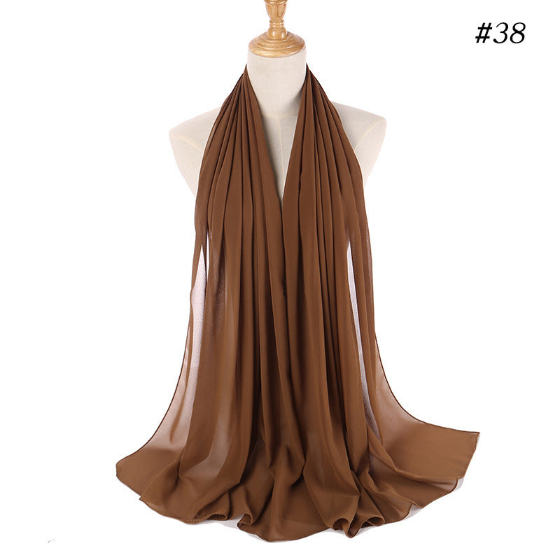 86 color pearl chiffon bubble headscarf, women's hijab scarf