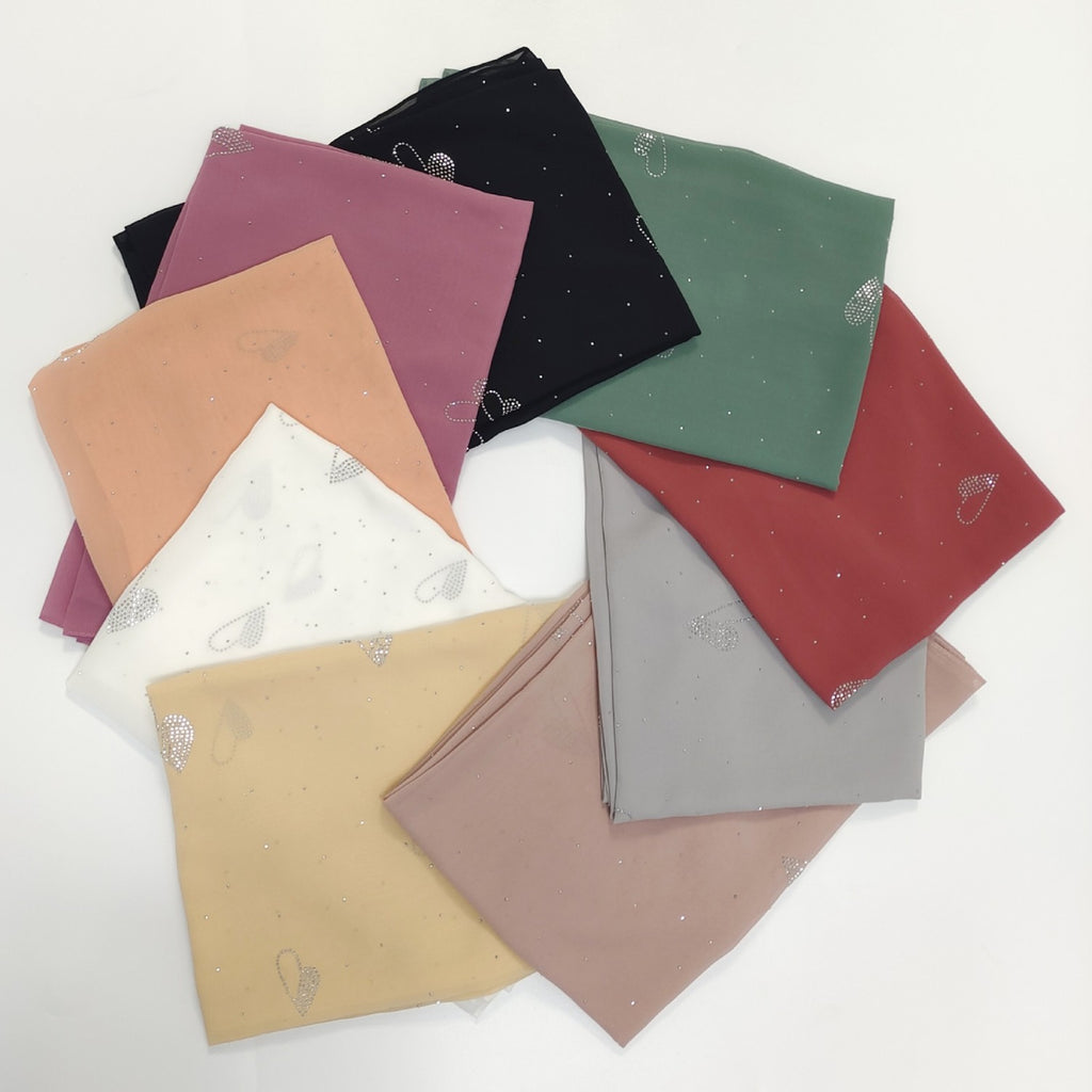 New solid color pearl chiffon scarf hot diamond scarf  scarf Middle East Malaysia headscarf