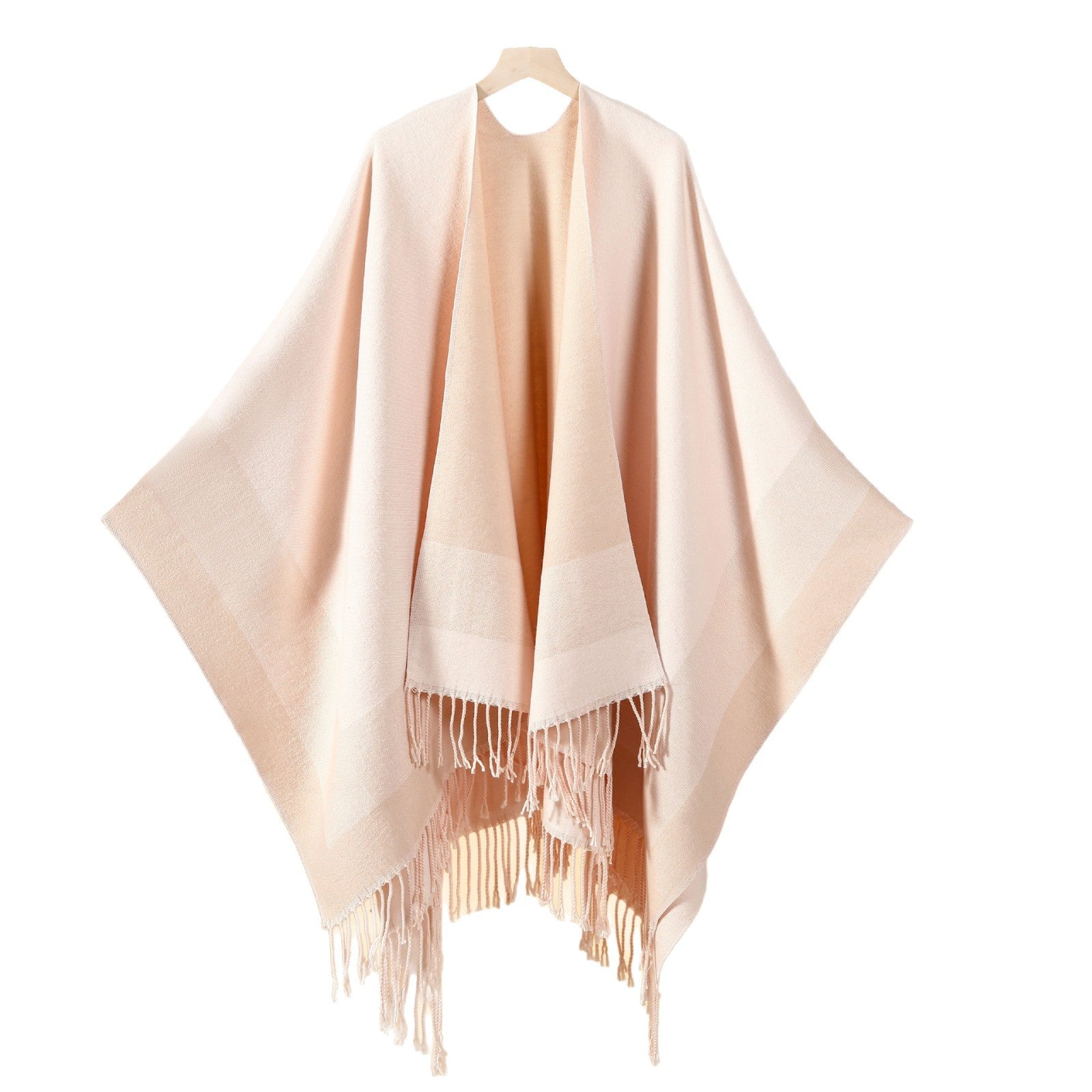 New product temperament simple tassel frame large shawl new Nepal travel out warm photo cardigan