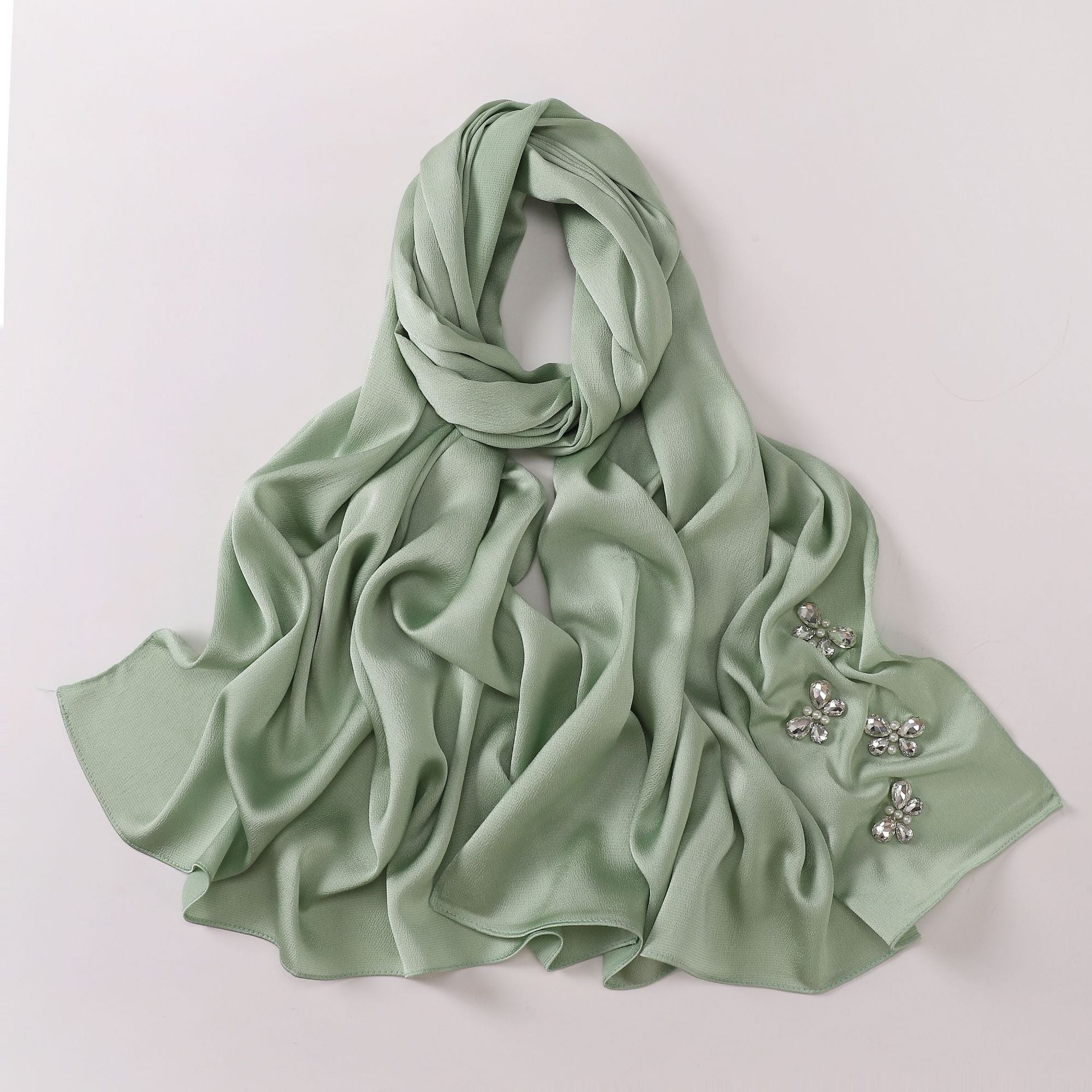 New bubble chiffon butterfly rhinestone scarf yarn South East Asia Malay headscarf hijab