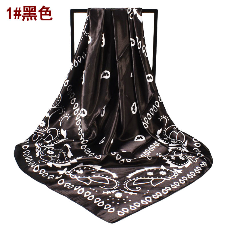 Fashion new 90 satin size cashew flower square silk scarf, scarf