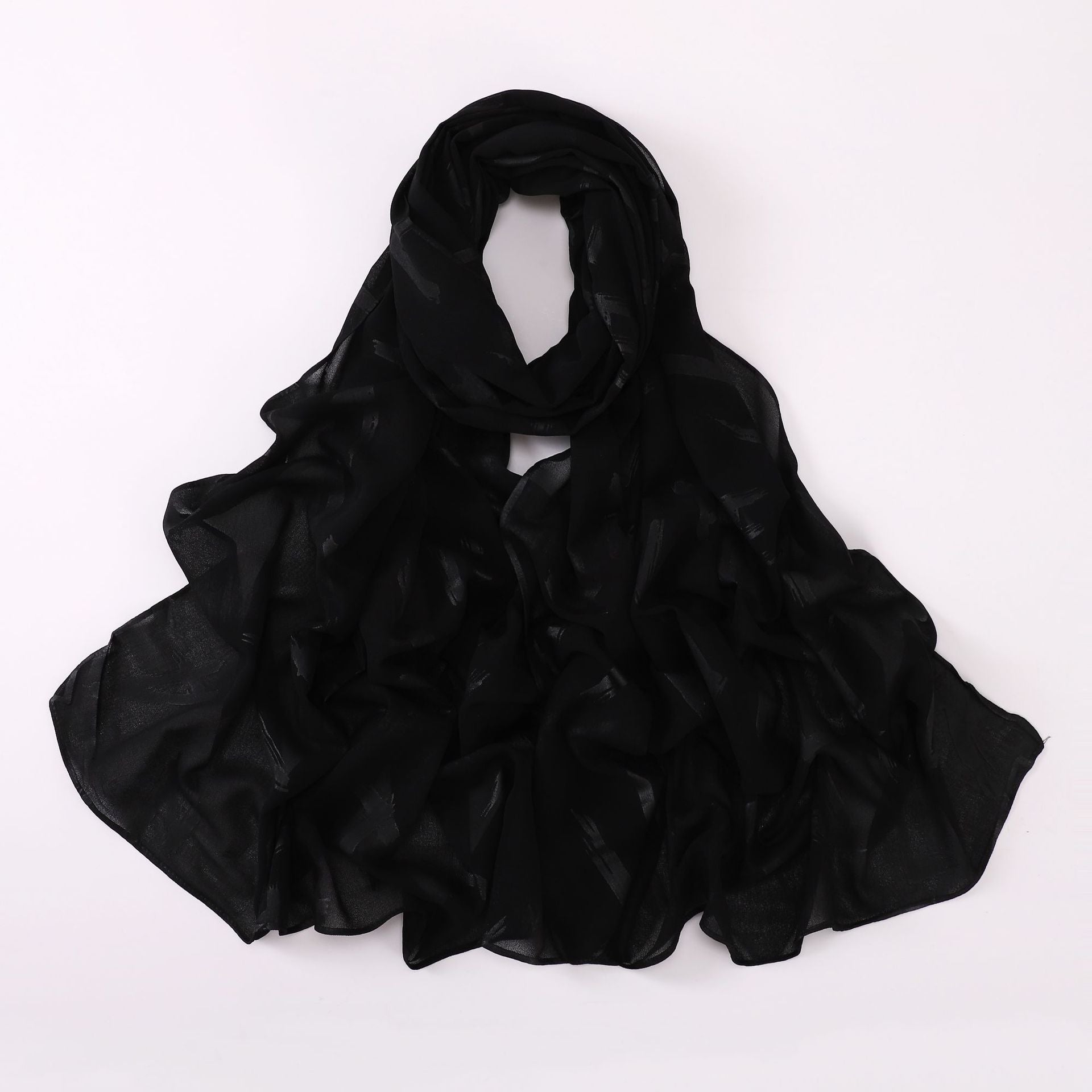 New pearl chiffon letter embossed scarf  scarf Middle East and North Africa headscarf Beach scarf Shawl