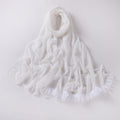 sprinkled gold pearl chiffon shell mermaid scarf single head lace headscarf