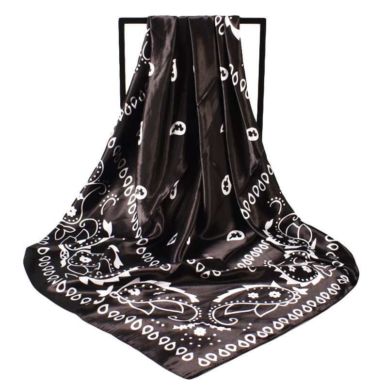 Fashion new 90 satin size cashew flower square silk scarf, scarf