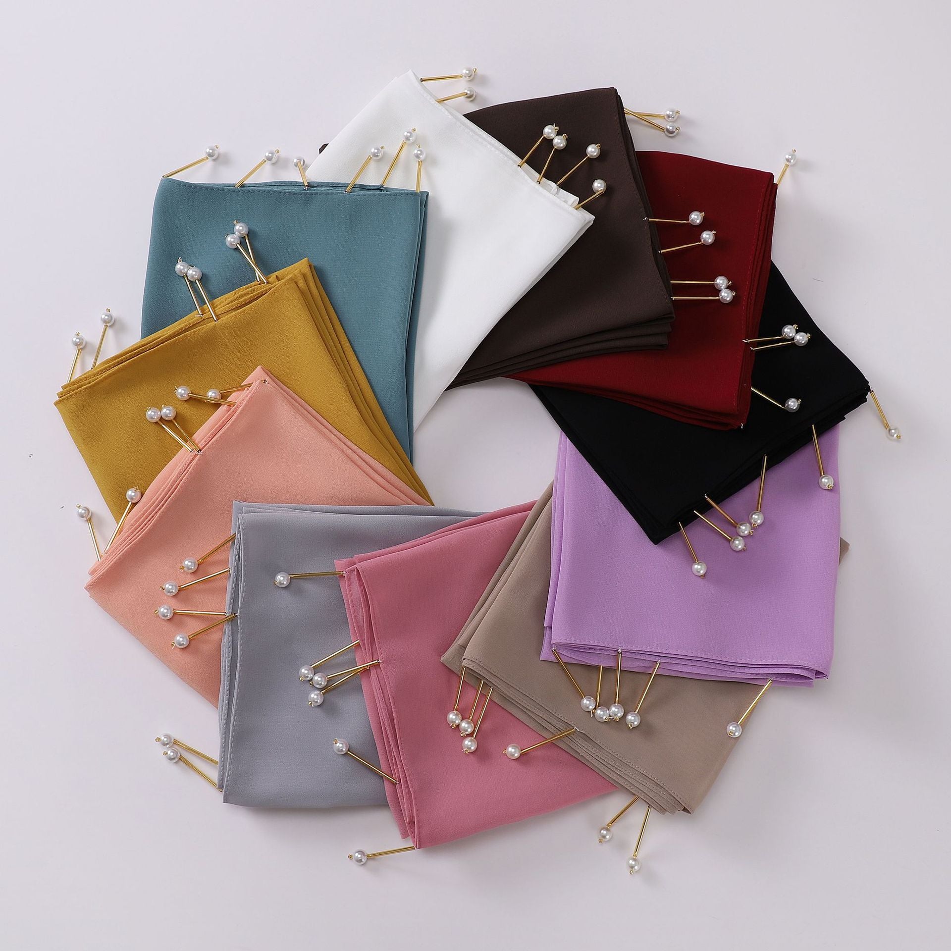 New pearl chiffon scarf Middle East Africa South East Asia headscarf hijab