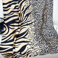 European and American fashion black and white leopard print texture printing long silk scarf, Korean version of versatile women's decorative outer shawl, scarf